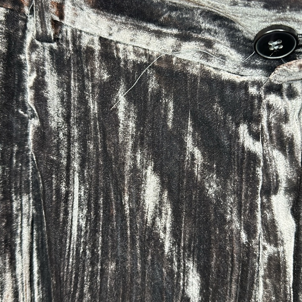 ZARA WIDE LEGGED CRUSHED VELVET TROUSER. - Picture 5 of 7